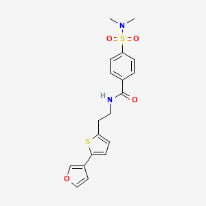 molecular formula C19H20N2O4S2 B2486118 4-(dimethylsulfamoyl)-N-{2-[5-(furan-3-yl)thiophen-2-yl]ethyl}benzamide CAS No. 2034566-51-1