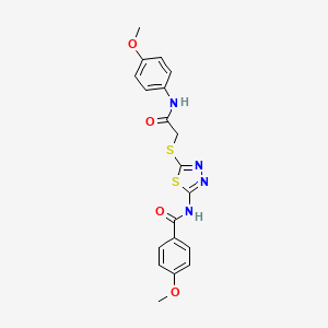 4-methoxy-N-(5-((2-((4-methoxyphenyl)amino)-2-oxoethyl)thio)-1,3,4-thiadiazol-2-yl)benzamide