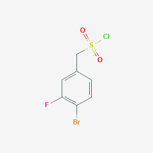 B2486124 (4-Bromo-3-fluorophenyl)methanesulfonyl chloride CAS No. 1536732-85-0