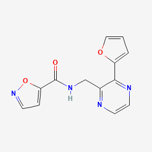 N-((3-(furan-2-yl)pyrazin-2-yl)methyl)isoxazole-5-carboxamide