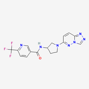 N-(1-([1,2,4]triazolo[4,3-b]pyridazin-6-yl)pyrrolidin-3-yl)-6-(trifluoromethyl)nicotinamide