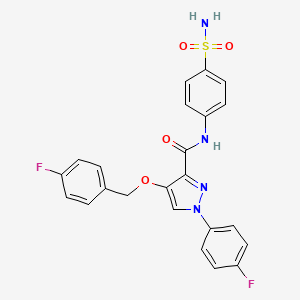 4-((4-fluorobenzyl)oxy)-1-(4-fluorophenyl)-N-(4-sulfamoylphenyl)-1H-pyrazole-3-carboxamide