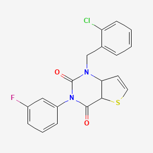 1-[(2-chlorophenyl)methyl]-3-(3-fluorophenyl)-1H,2H,3H,4H-thieno[3,2-d]pyrimidine-2,4-dione
