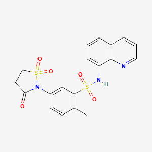 5-(1,1-dioxido-3-oxoisothiazolidin-2-yl)-2-methyl-N-(quinolin-8-yl)benzenesulfonamide