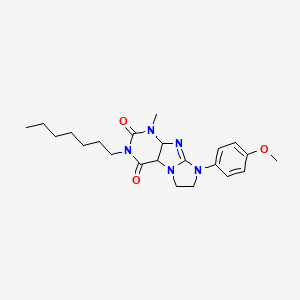 3-heptyl-8-(4-methoxyphenyl)-1-methyl-1H,2H,3H,4H,6H,7H,8H-imidazo[1,2-g]purine-2,4-dione
