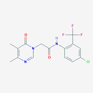 N-(4-chloro-2-(trifluoromethyl)phenyl)-2-(4,5-dimethyl-6-oxopyrimidin-1(6H)-yl)acetamide