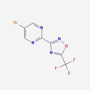 5-Bromo-2-[5-(trifluoromethyl)-1,2,4-oxadiazol-3-yl]pyrimidine