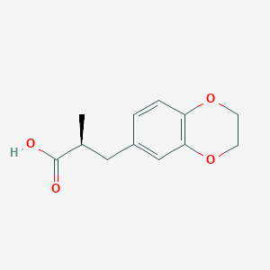 (2S)-3-(2,3-Dihydro-1,4-benzodioxin-6-yl)-2-methylpropanoic acid