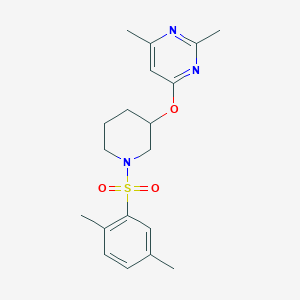 4-((1-((2,5-Dimethylphenyl)sulfonyl)piperidin-3-yl)oxy)-2,6-dimethylpyrimidine