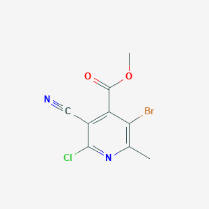 molecular formula C9H6BrClN2O2 B2486174 Methyl 3-bromo-6-chloro-5-cyano-2-methylisonicotinate CAS No. 1674389-94-6