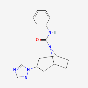 (1R,5S)-N-phenyl-3-(1H-1,2,4-triazol-1-yl)-8-azabicyclo[3.2.1]octane-8-carboxamide