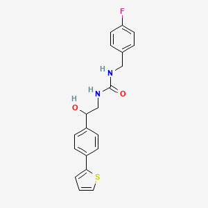 molecular formula C20H19FN2O2S B2486183 1-[(4-Fluorophenyl)methyl]-3-{2-hydroxy-2-[4-(thiophen-2-yl)phenyl]ethyl}urea CAS No. 2380177-27-3