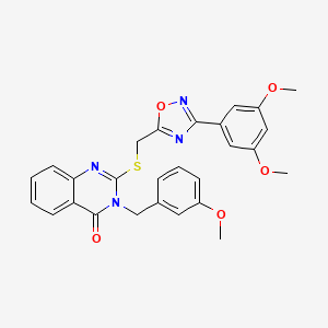 2-(((3-(3,5-dimethoxyphenyl)-1,2,4-oxadiazol-5-yl)methyl)thio)-3-(3-methoxybenzyl)quinazolin-4(3H)-one