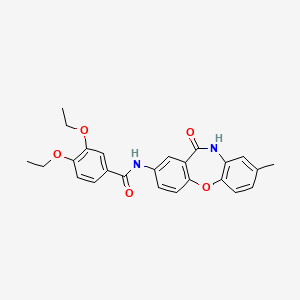 3,4-diethoxy-N-(8-methyl-11-oxo-10,11-dihydrodibenzo[b,f][1,4]oxazepin-2-yl)benzamide