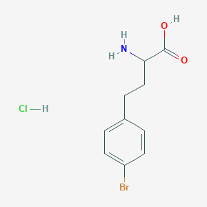 molecular formula C10H13BrClNO2 B2486199 2-Amino-4-(4-bromophenyl)butanoic acid;hydrochloride CAS No. 2411193-40-1