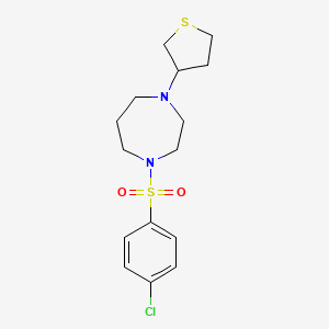 1-((4-Chlorophenyl)sulfonyl)-4-(tetrahydrothiophen-3-yl)-1,4-diazepane