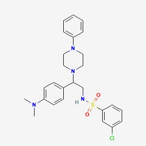 3-chloro-N-(2-(4-(dimethylamino)phenyl)-2-(4-phenylpiperazin-1-yl)ethyl)benzenesulfonamide