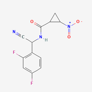 N-[cyano(2,4-difluorophenyl)methyl]-2-nitrocyclopropane-1-carboxamide