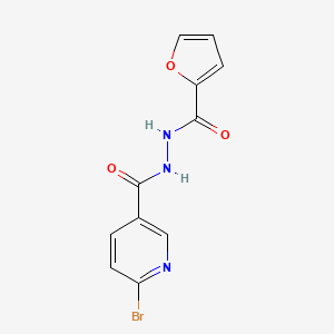 molecular formula C11H8BrN3O3 B2486228 6-bromo-N'-(furan-2-carbonyl)pyridine-3-carbohydrazide CAS No. 1384796-58-0