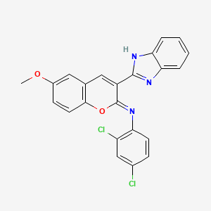 3-(1H-benzimidazol-2-yl)-N-(2,4-dichlorophenyl)-6-methoxychromen-2-imine