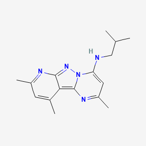 molecular formula C16H21N5 B2486231 4,11,13-trimethyl-N-(2-methylpropyl)-3,7,8,10-tetrazatricyclo[7.4.0.02,7]trideca-1,3,5,8,10,12-hexaen-6-amine CAS No. 899389-11-8