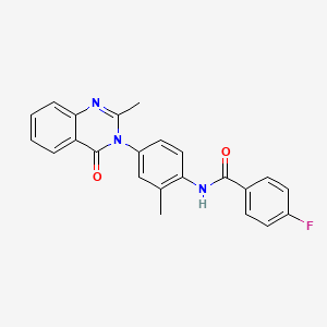 4-fluoro-N-[2-methyl-4-(2-methyl-4-oxoquinazolin-3-yl)phenyl]benzamide