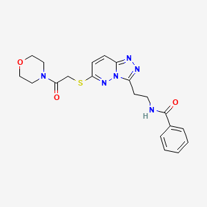 N-(2-(6-((2-morpholino-2-oxoethyl)thio)-[1,2,4]triazolo[4,3-b]pyridazin-3-yl)ethyl)benzamide