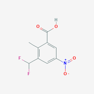 molecular formula C9H7F2NO4 B2486244 3-(Difluoromethyl)-2-methyl-5-nitrobenzoic acid CAS No. 2090500-95-9