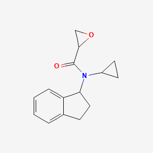 molecular formula C15H17NO2 B2486250 N-Cyclopropyl-N-(2,3-dihydro-1H-inden-1-yl)oxirane-2-carboxamide CAS No. 2411293-28-0