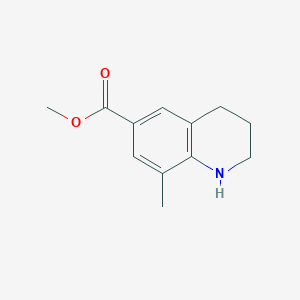 molecular formula C12H15NO2 B2486254 Methyl 8-methyl-1,2,3,4-tetrahydroquinoline-6-carboxylate CAS No. 2089256-99-3