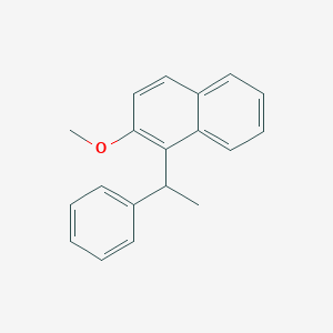molecular formula C19H18O B2486258 2-Methoxy-1-(1-phenylethyl)naphthalene CAS No. 133350-15-9