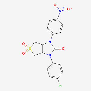1-(4-chlorophenyl)-3-(4-nitrophenyl)tetrahydro-1H-thieno[3,4-d]imidazol-2(3H)-one 5,5-dioxide