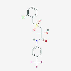 3-[(2-chlorobenzyl)sulfonyl]-2-hydroxy-2-methyl-N-[4-(trifluoromethyl)phenyl]propanamide