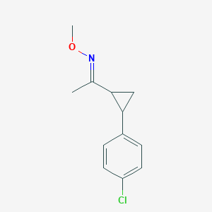 molecular formula C12H14ClNO B2486271 1-[2-(4-chlorophenyl)cyclopropyl]-1-ethanone O-methyloxime CAS No. 303986-24-5