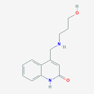 molecular formula C13H16N2O2 B2486281 4-(((3-Hydroxypropyl)amino)methyl)quinolin-2-ol CAS No. 713087-75-3