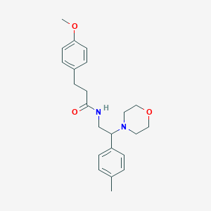 molecular formula C23H30N2O3 B2486283 3-(4-methoxyphenyl)-N-(2-morpholino-2-(p-tolyl)ethyl)propanamide CAS No. 899744-73-1