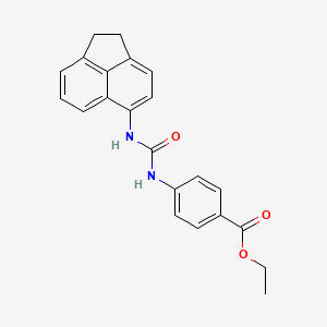 molecular formula C22H20N2O3 B2486288 ethyl 4-{[(1,2-dihydroacenaphthylen-5-yl)carbamoyl]amino}benzoate CAS No. 328539-98-6