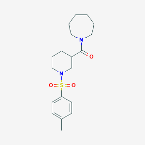 molecular formula C19H28N2O3S B248629 1-({1-[(4-Methylphenyl)sulfonyl]-3-piperidinyl}carbonyl)azepane 