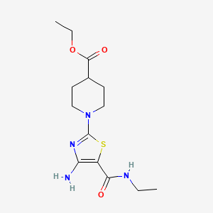 Ethyl 1-[4-amino-5-(ethylcarbamoyl)-1,3-thiazol-2-yl]piperidine-4-carboxylate