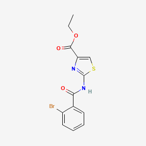 molecular formula C13H11BrN2O3S B2486300 Ethyl 2-(2-bromobenzamido)thiazole-4-carboxylate CAS No. 324538-41-2
