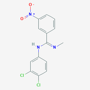 N-(3,4-dichlorophenyl)-N'-methyl-3-nitrobenzenecarboximidamide