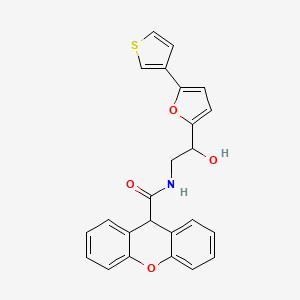 molecular formula C24H19NO4S B2486319 N-(2-羟基-2-(5-(噻吩-3-基)呋喃-2-基)乙基)-9H-黄色素-9-羧酰胺 CAS No. 2034344-44-8