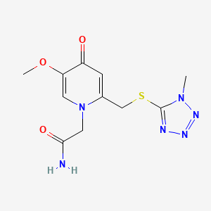 2-(5-methoxy-2-(((1-methyl-1H-tetrazol-5-yl)thio)methyl)-4-oxopyridin-1(4H)-yl)acetamide