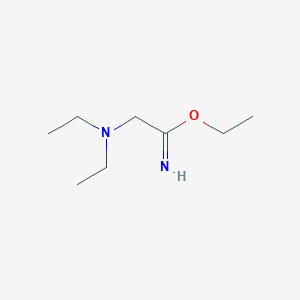 molecular formula C8H18N2O B2486330 Ethyl 2-(diethylamino)ethanimidate CAS No. 735243-53-5