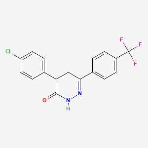 4-(4-chlorophenyl)-6-[4-(trifluoromethyl)phenyl]-4,5-dihydro-3(2H)-pyridazinone