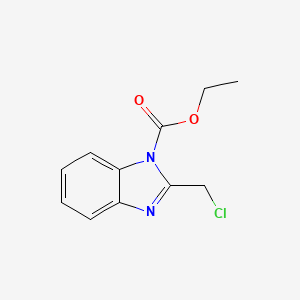 molecular formula C11H11ClN2O2 B2486345 ethyl 2-(chloromethyl)-1H-benzimidazole-1-carboxylate CAS No. 43016-45-1