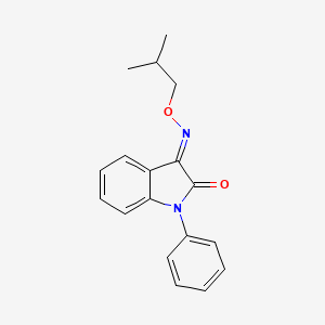 (3E)-3-(2-methylpropoxyimino)-1-phenylindol-2-one