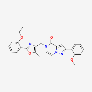 5-((2-(2-ethoxyphenyl)-5-methyloxazol-4-yl)methyl)-2-(2-methoxyphenyl)pyrazolo[1,5-a]pyrazin-4(5H)-one