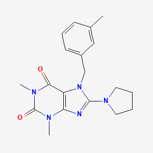 1,3-dimethyl-7-(3-methylbenzyl)-8-(pyrrolidin-1-yl)-1H-purine-2,6(3H,7H)-dione