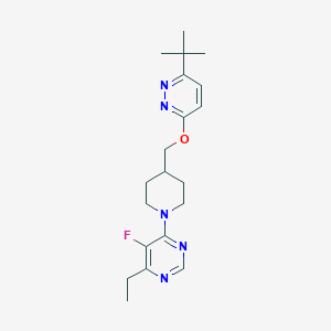 4-[4-[(6-Tert-butylpyridazin-3-yl)oxymethyl]piperidin-1-yl]-6-ethyl-5-fluoropyrimidine